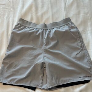 abercrombie kids light gray athletic shorts